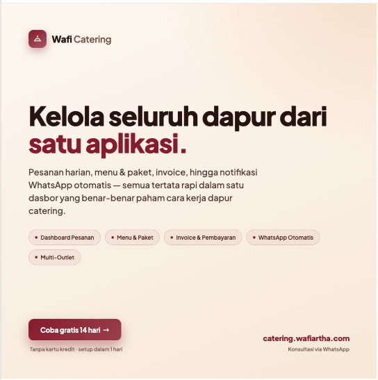 Wafi Catering product screenshot