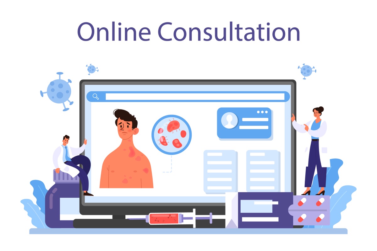 Online psychological consultation platform illustration